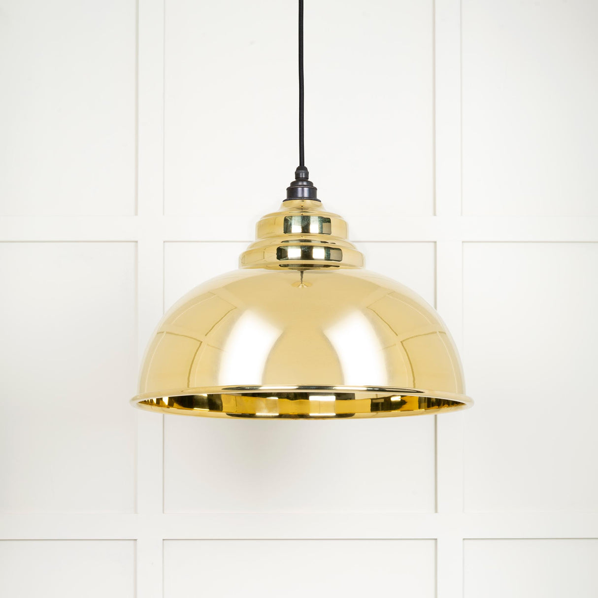 From The Anvil - Smooth Brass Harborne Pendant | Sku. 49522 | Trade Door Handles.