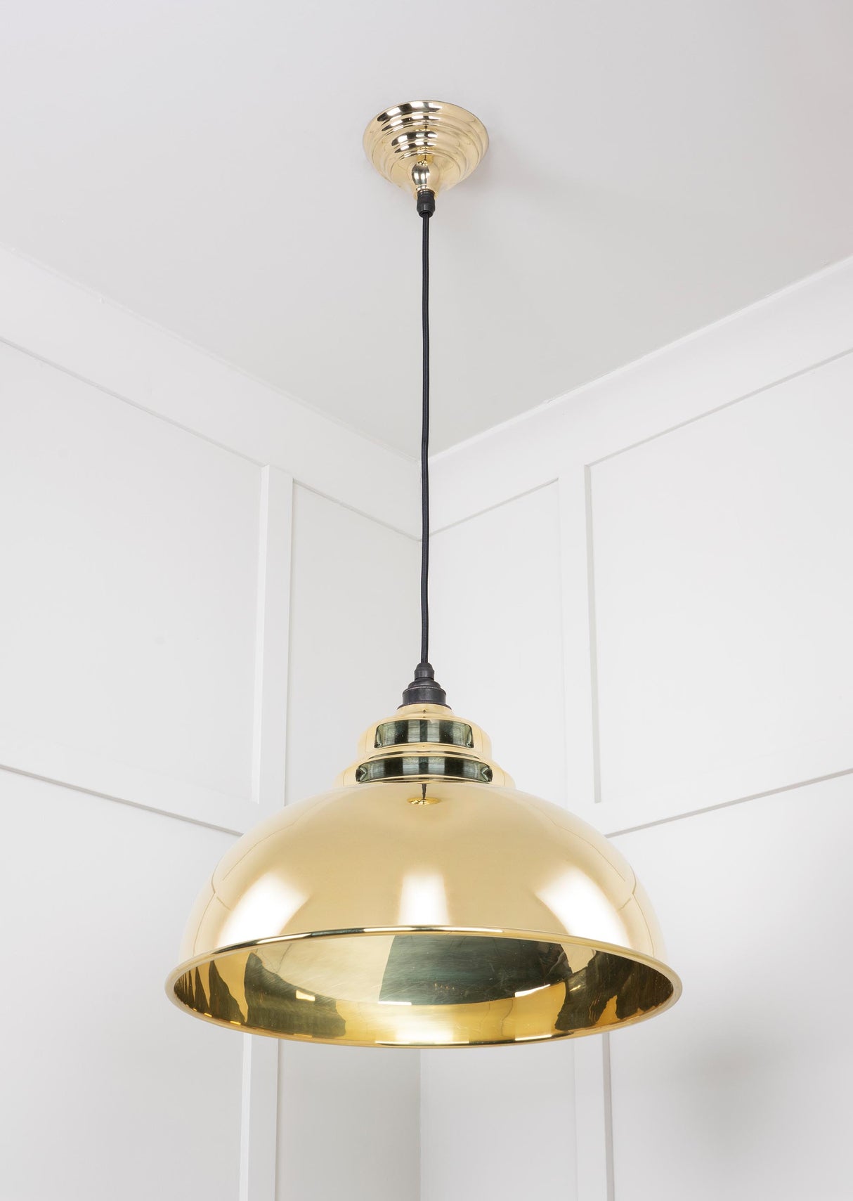 From The Anvil - Smooth Brass Harborne Pendant | Sku. 49522 | Trade Door Handles.