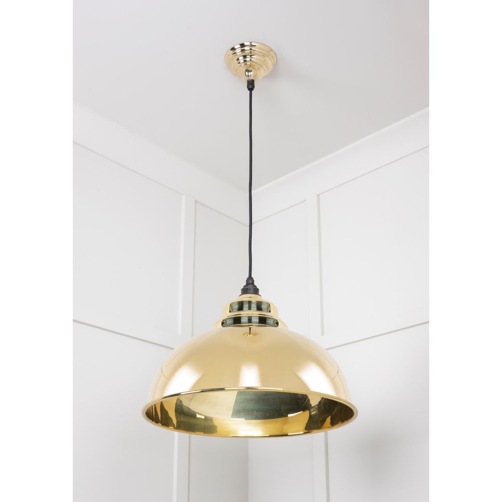 From The Anvil - Smooth Brass Harborne Pendant | Sku. 49522 | Trade Door Handles.