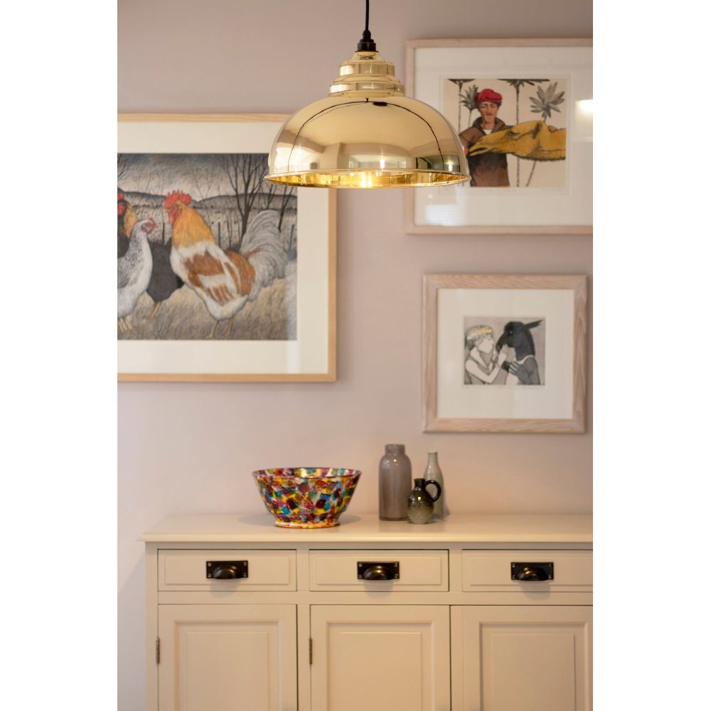 From The Anvil - Smooth Brass Harborne Pendant | Sku. 49522 | Trade Door Handles.