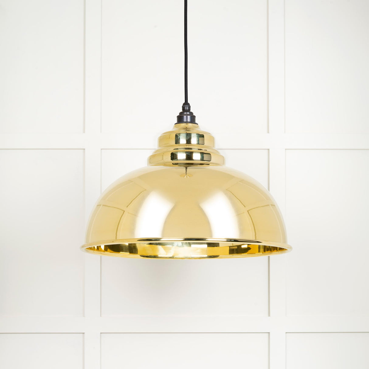 From The Anvil - Smooth Brass Harborne Pendant | Sku. 49522 | Trade Door Handles.