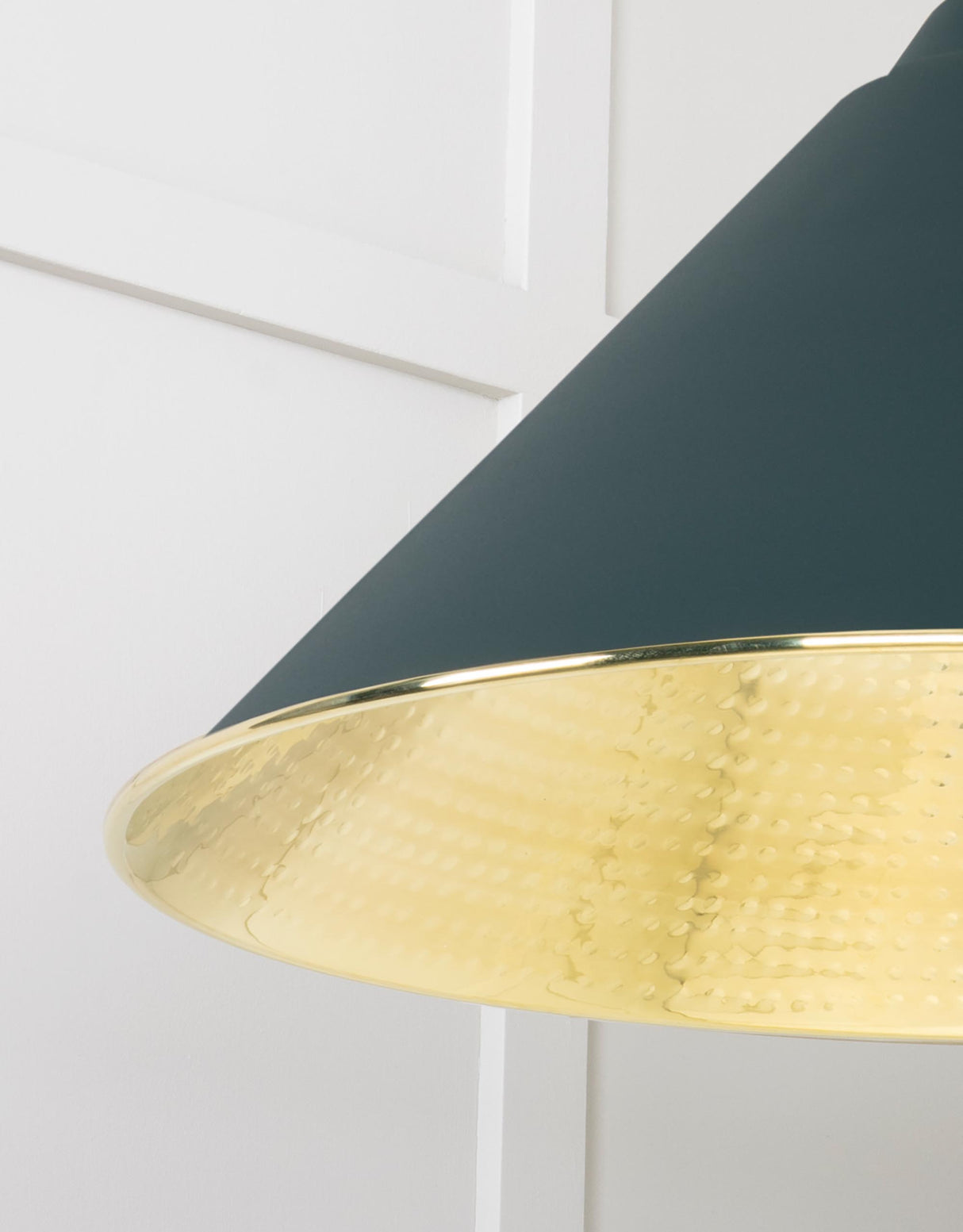 From The Anvil - Hammered Brass Hockley Pendant in Dingle | Sku. 49523DI | Trade Door Handles.