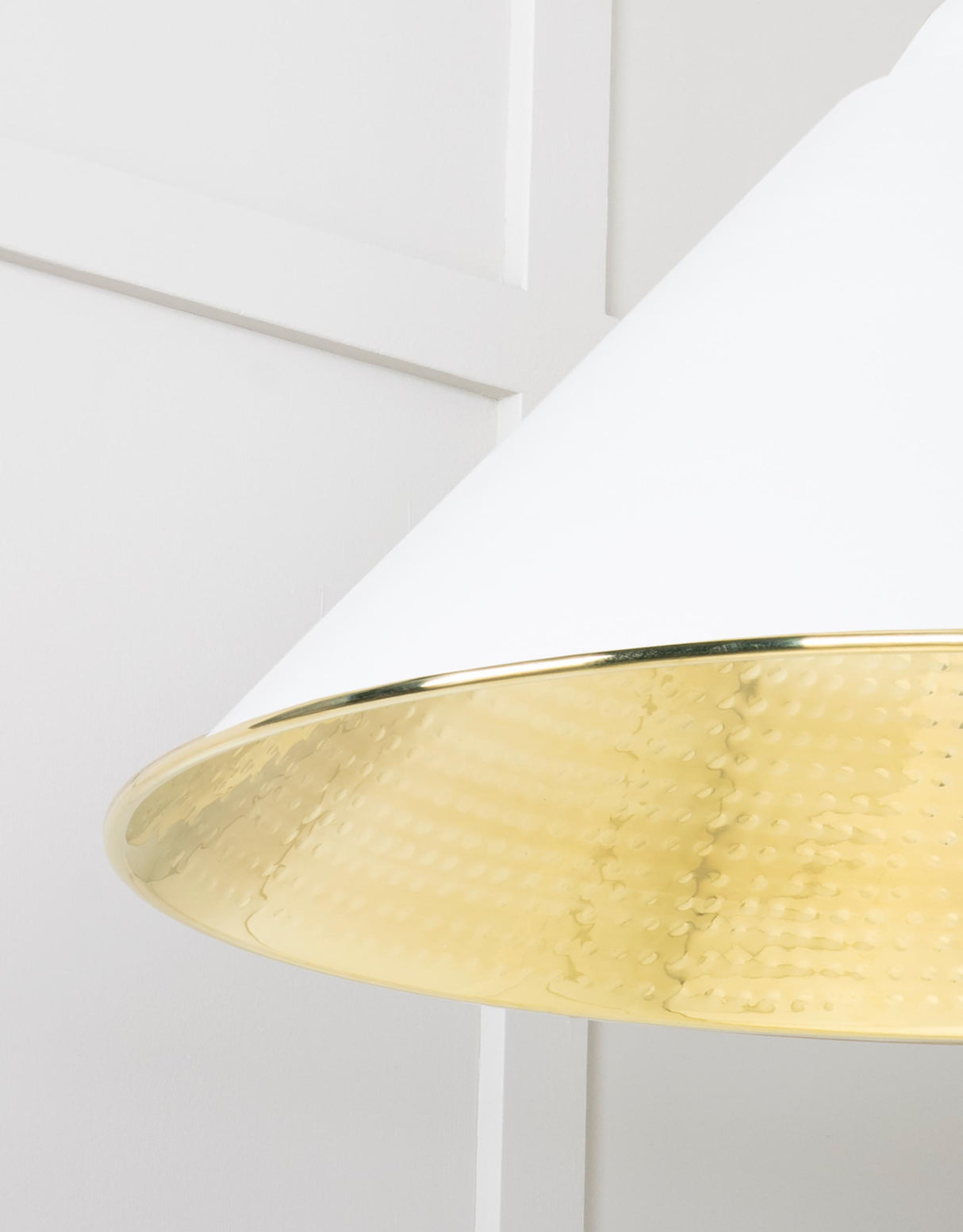From The Anvil - Hammered Brass Hockley Pendant in Flock | Sku. 49523F | Trade Door Handles.