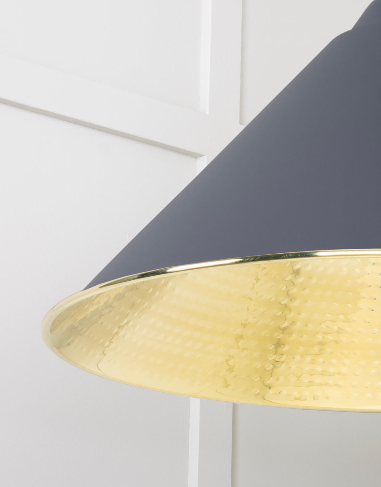 From The Anvil - Hammered Brass Hockley Pendant in Slate | Sku. 49523SL | Trade Door Handles.