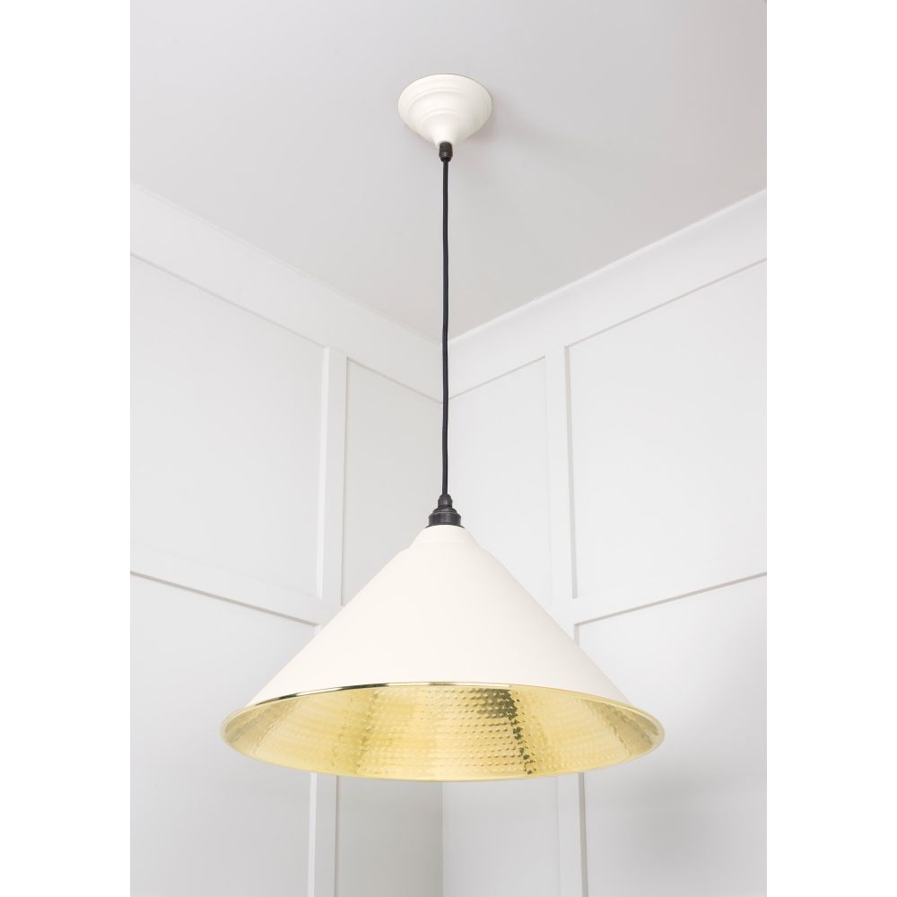 From The Anvil - Hammered Brass Hockley Pendant in Teasel | Sku. 49523TE | Trade Door Handles.