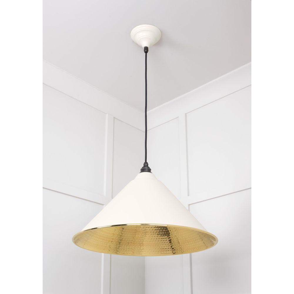 From The Anvil - Hammered Brass Hockley Pendant in Teasel | Sku. 49523TE | Trade Door Handles.