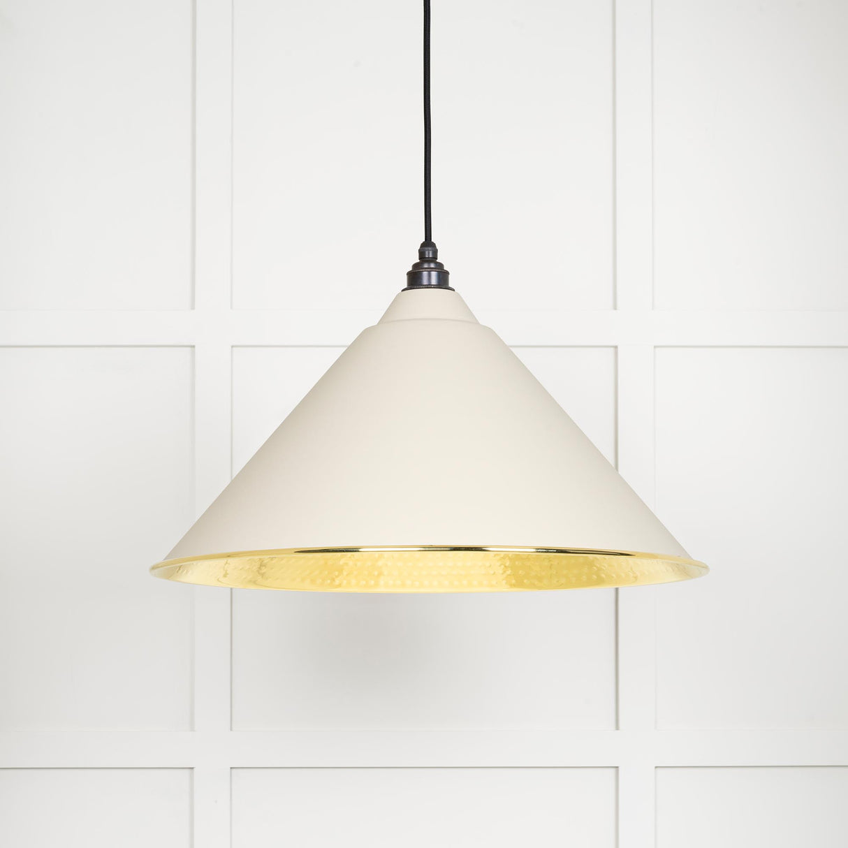 From The Anvil - Hammered Brass Hockley Pendant in Teasel | Sku. 49523TE | Trade Door Handles.