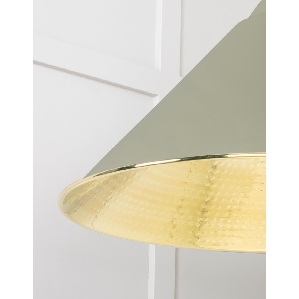 From The Anvil - Hammered Brass Hockley Pendant in Tump | Sku. 49523TU | Trade Door Handles.