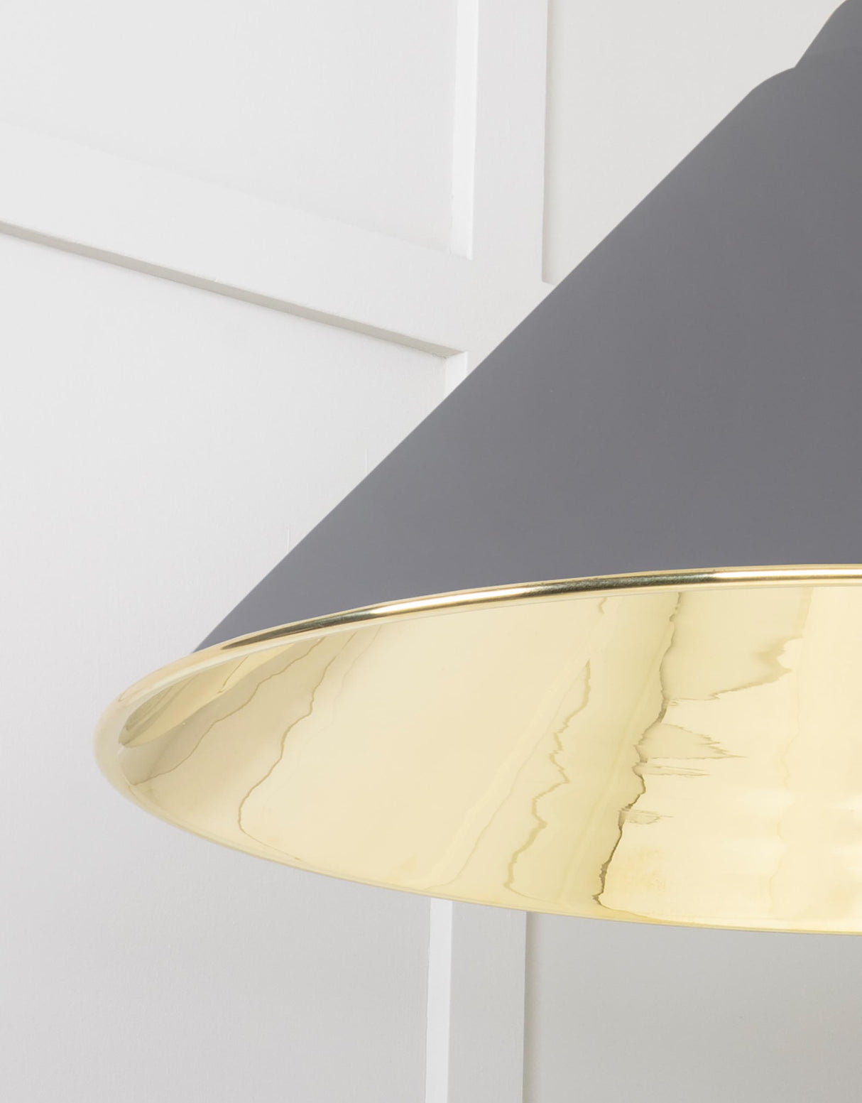 From The Anvil - Smooth Brass Hockley Pendant in Bluff | Sku. 49524BL | Trade Door Handles.