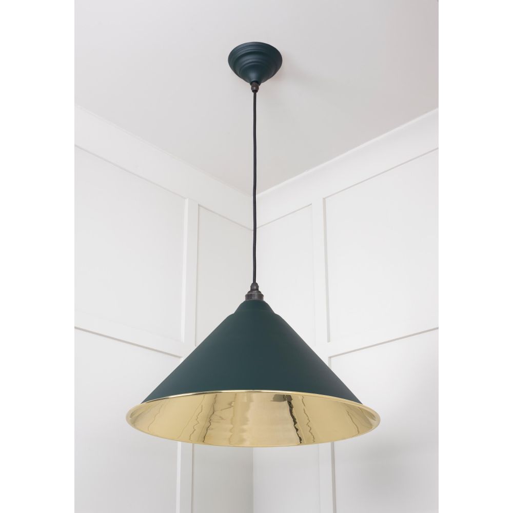 From The Anvil - Smooth Brass Hockley Pendant in Dingle | Sku. 49524DI | Trade Door Handles.