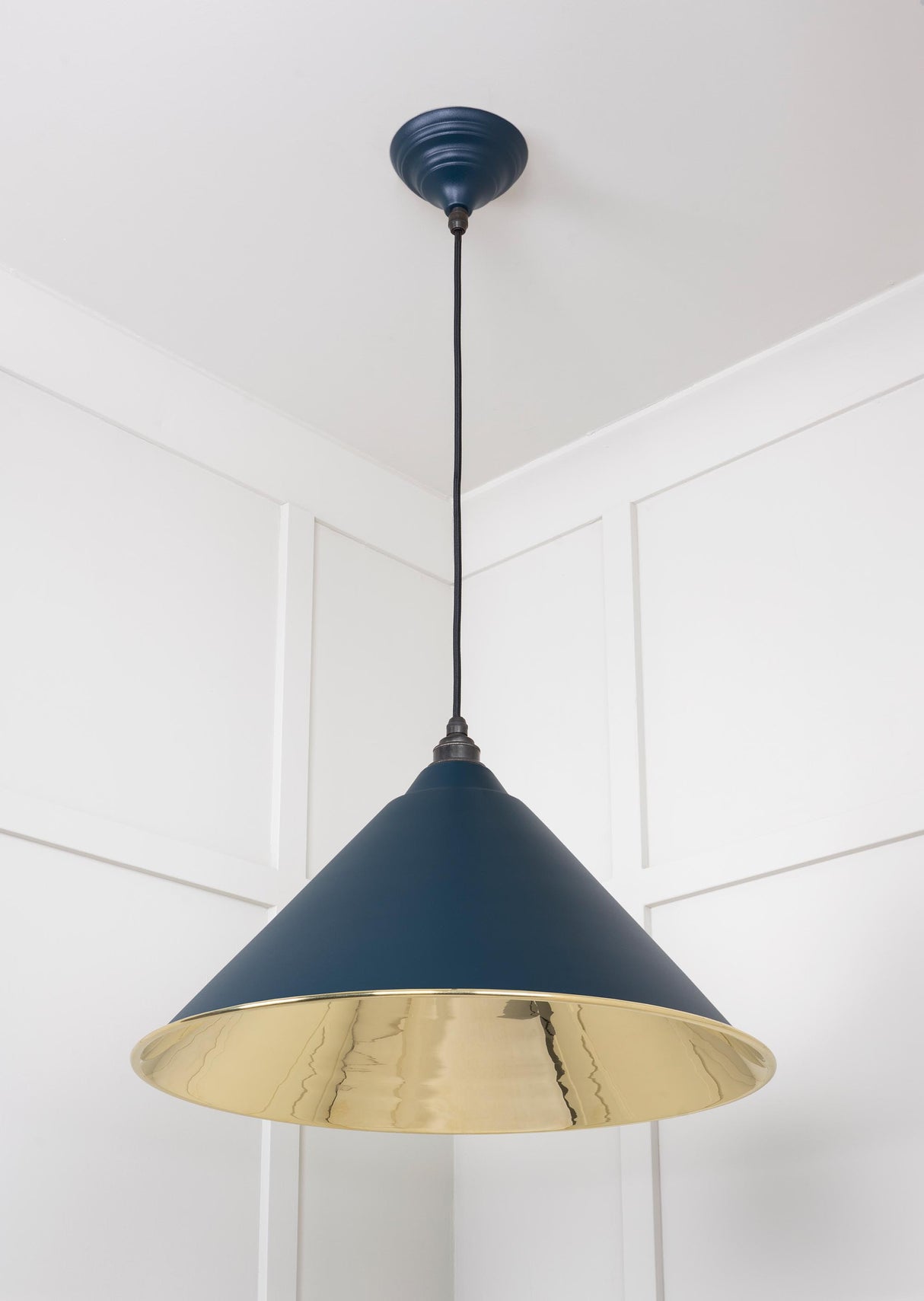 From The Anvil - Smooth Brass Hockley Pendant in Dusk | Sku. 49524DU | Trade Door Handles.