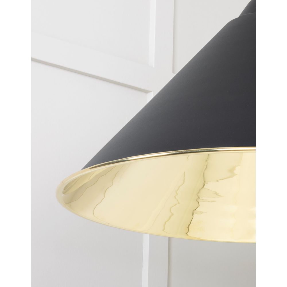 From The Anvil - Smooth Brass Hockley Pendant in Elan Black | Sku. 49524EB | Trade Door Handles.