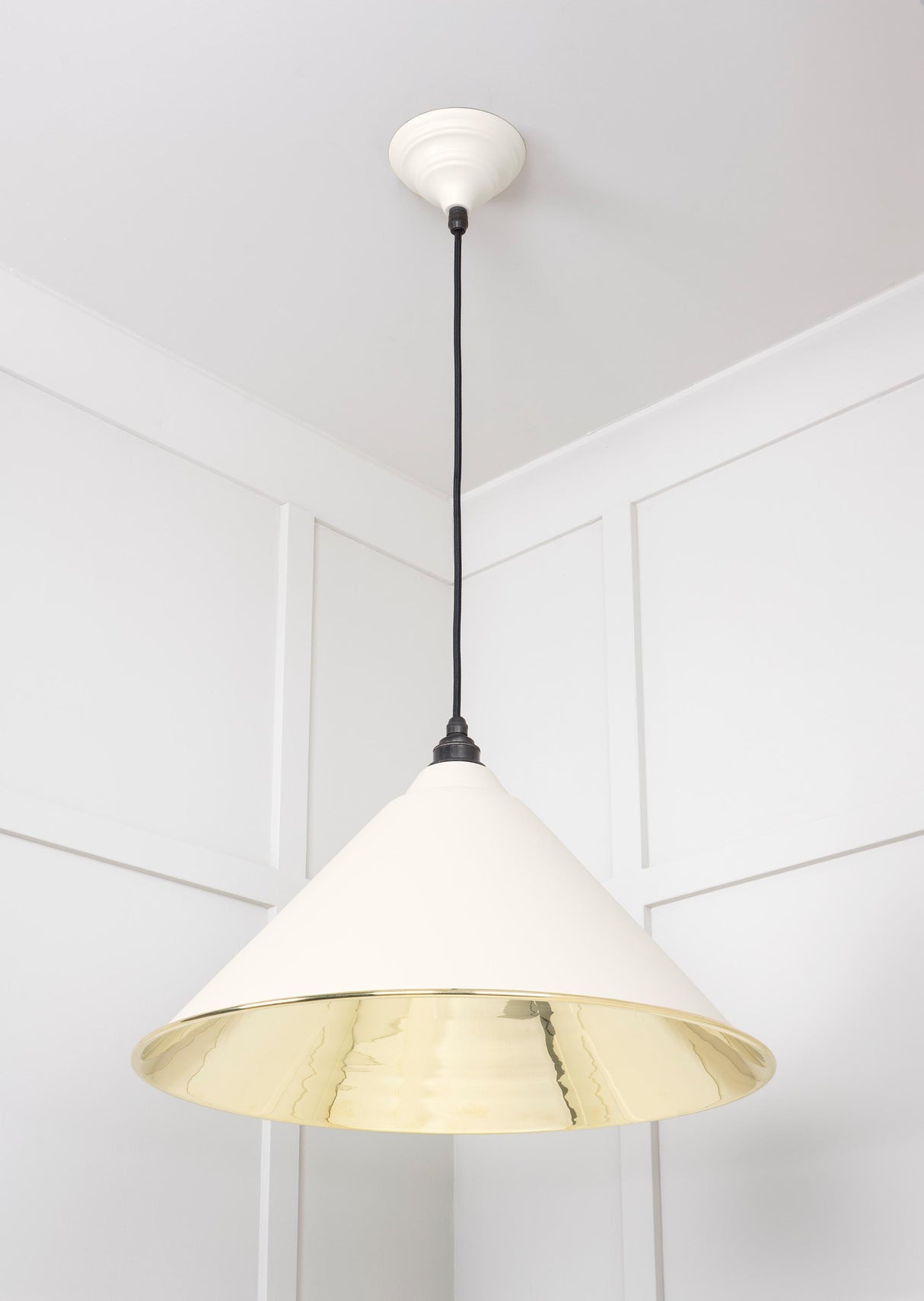 From The Anvil - Smooth Brass Hockley Pendant in Teasel | Sku. 49524TE | Trade Door Handles.