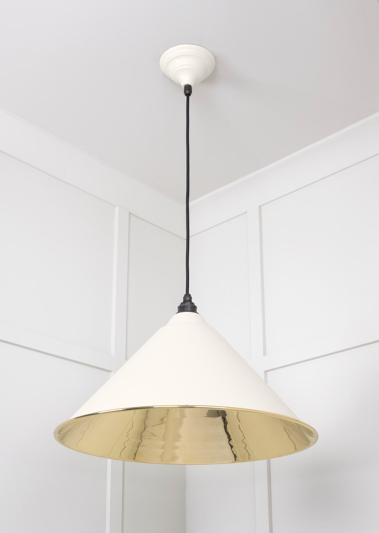 From The Anvil - Smooth Brass Hockley Pendant in Teasel | Sku. 49524TE | Trade Door Handles.