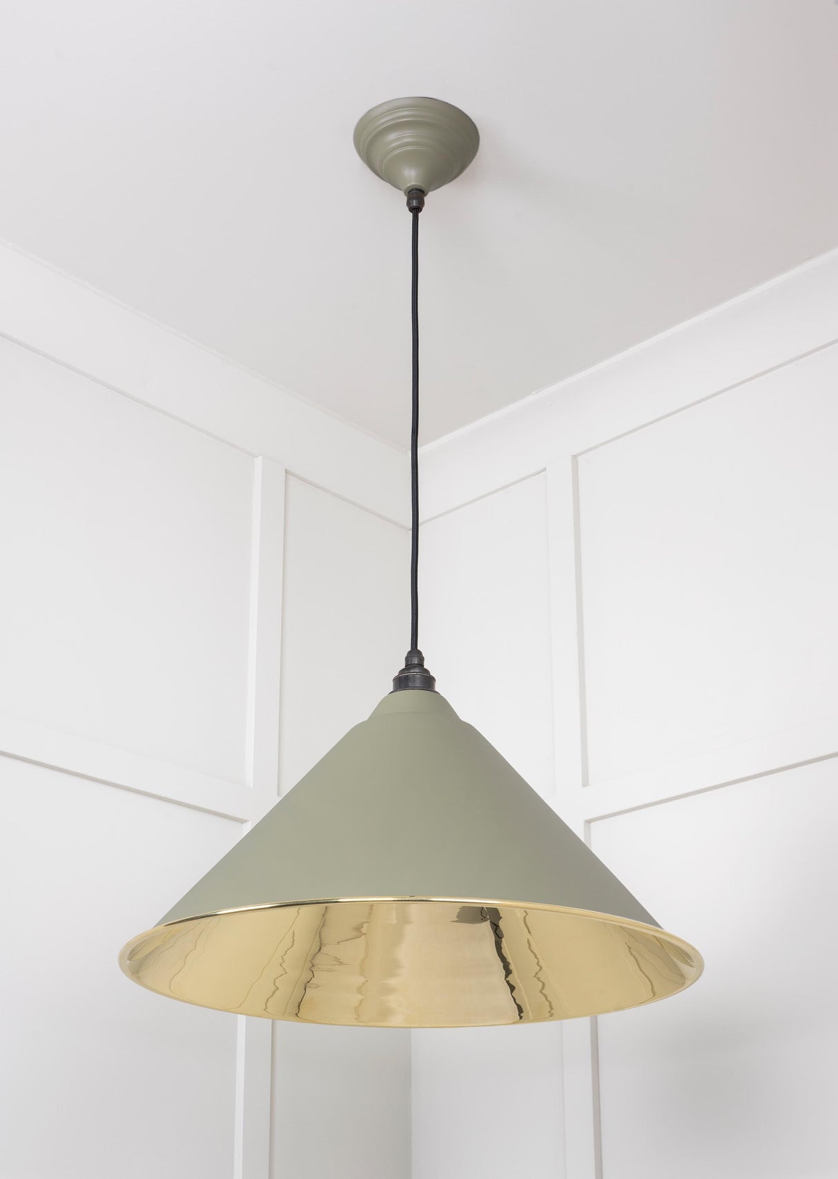 From The Anvil - Smooth Brass Hockley Pendant in Tump | Sku. 49524TU | Trade Door Handles.
