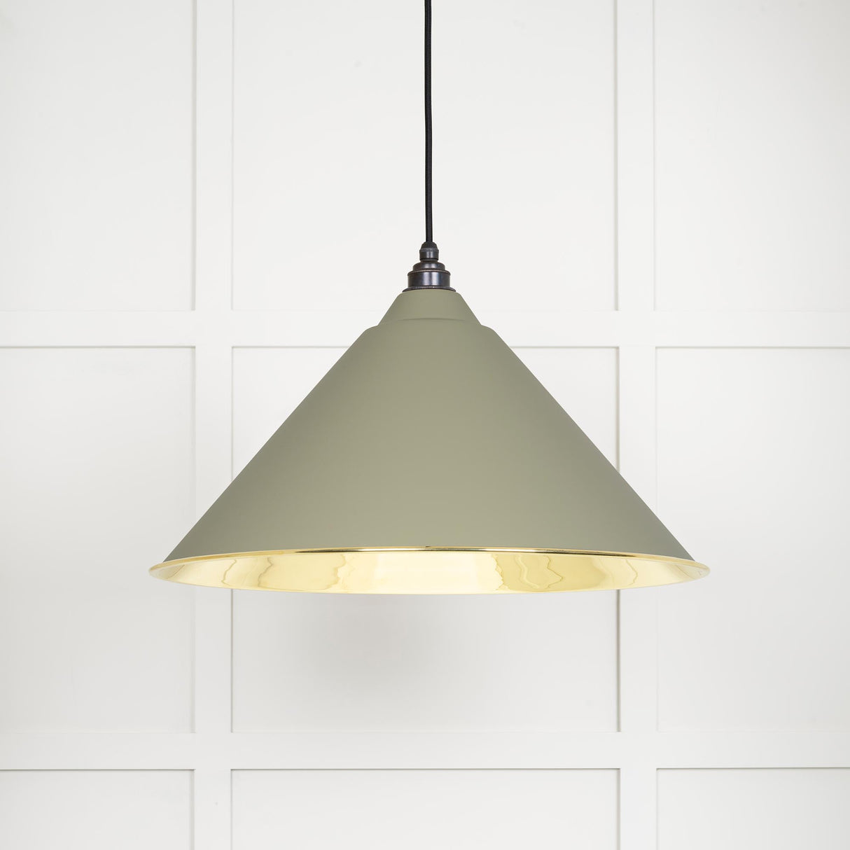 From The Anvil - Smooth Brass Hockley Pendant in Tump | Sku. 49524TU | Trade Door Handles.
