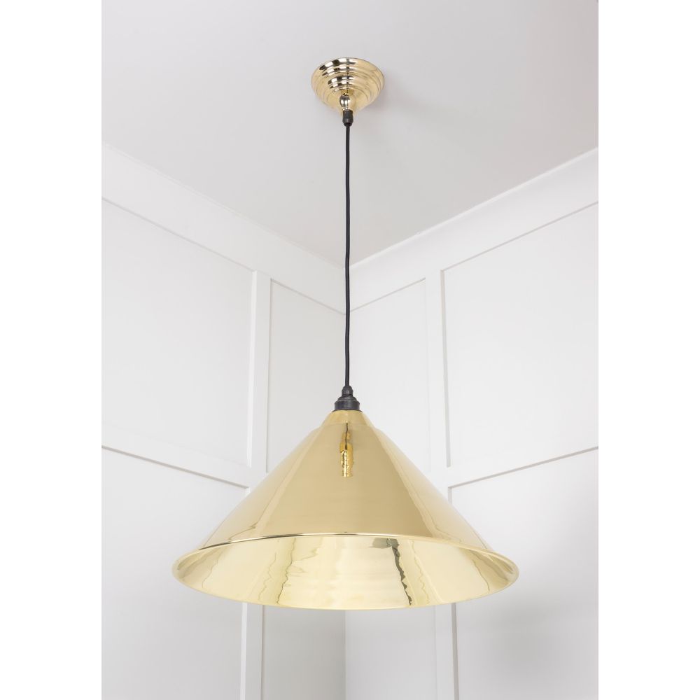 From The Anvil - Smooth Brass Hockley Pendant | Sku. 49524 | Trade Door Handles.