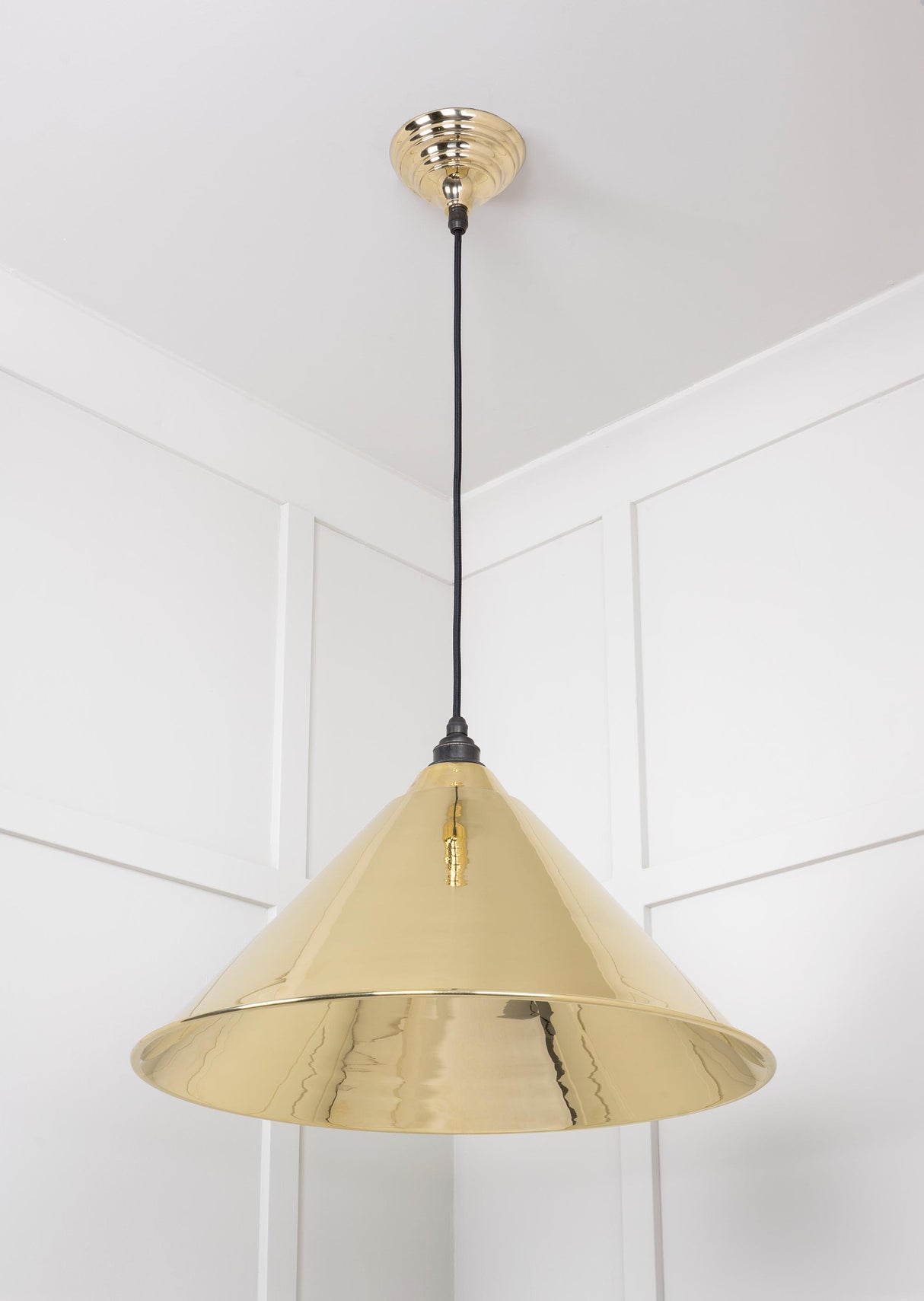 From The Anvil - Smooth Brass Hockley Pendant | Sku. 49524 | Trade Door Handles.