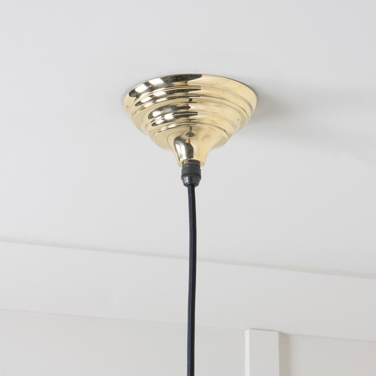 From The Anvil - Smooth Brass Hockley Pendant | Sku. 49524 | Trade Door Handles.