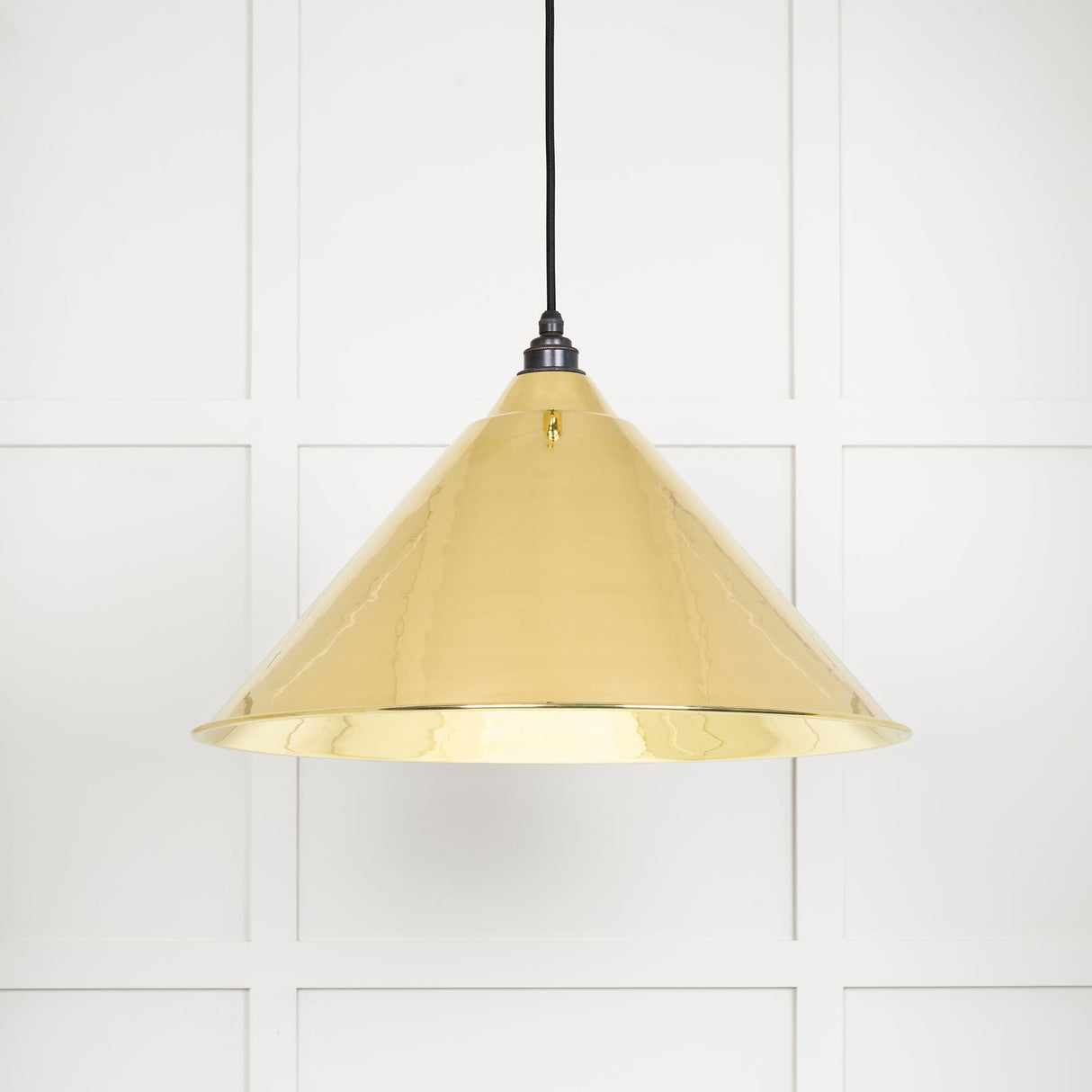 From The Anvil - Smooth Brass Hockley Pendant | Sku. 49524 | Trade Door Handles.