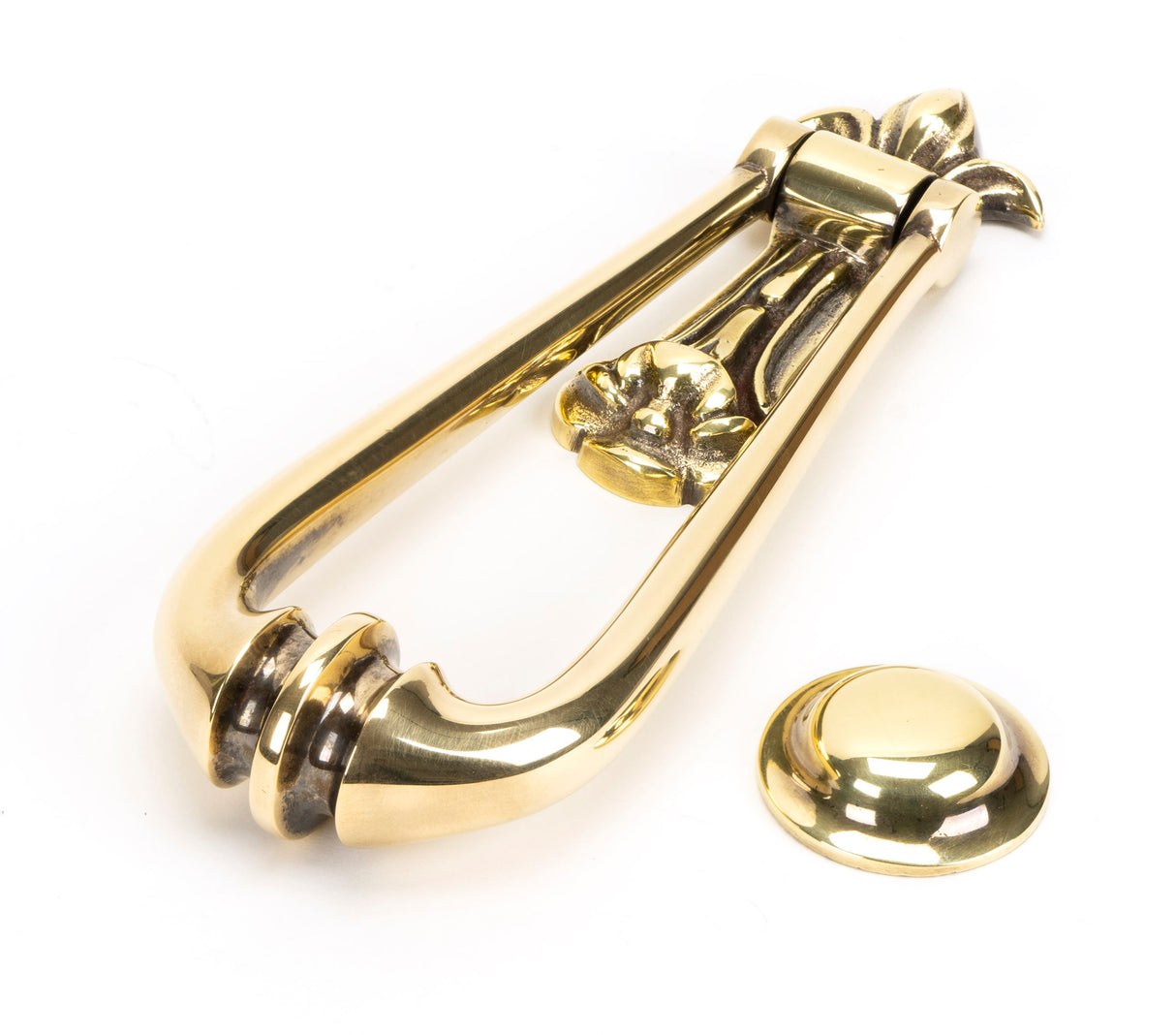 From The Anvil - Aged Brass Loop Door Knocker | Sku. 49550 | Trade Door Handles.