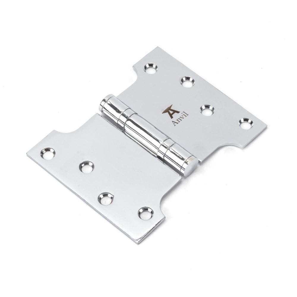 From The Anvil - Polished Chrome 4" x 3" x 5" Parliament Hinge (pair) ss | Sku. 49558 | Trade Door Handles.