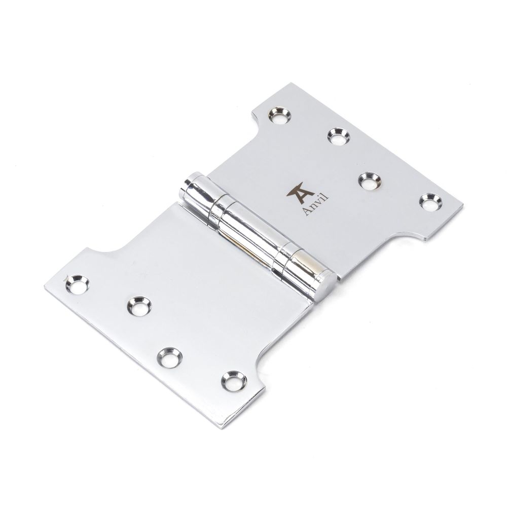 From The Anvil - Polished Chrome 4" x 4" x 6" Parliament Hinge (pair) ss | Sku. 49559 | Trade Door Handles.