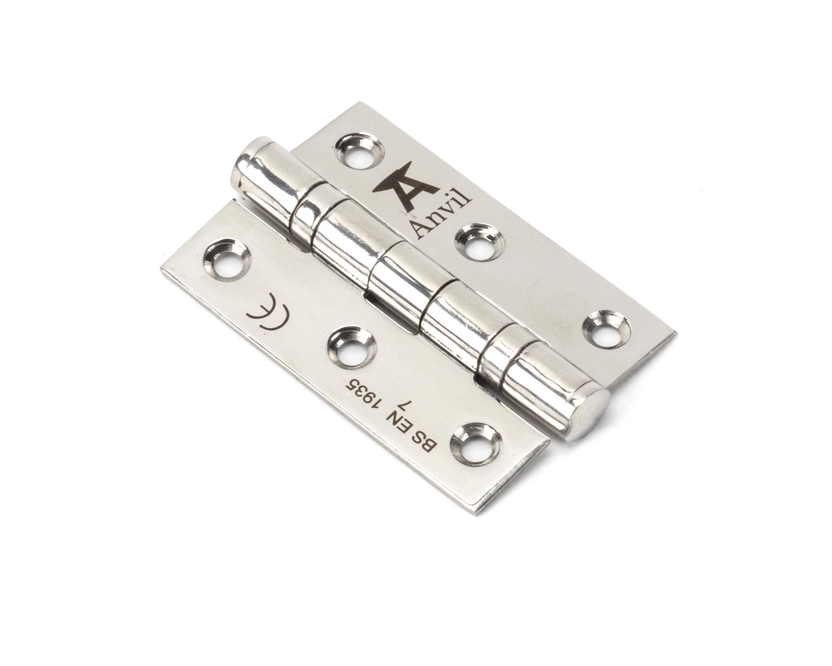 From The Anvil - Polished SS 3" Ball Bearing Butt Hinge (pair) | Sku. 49571 | Trade Door Handles.