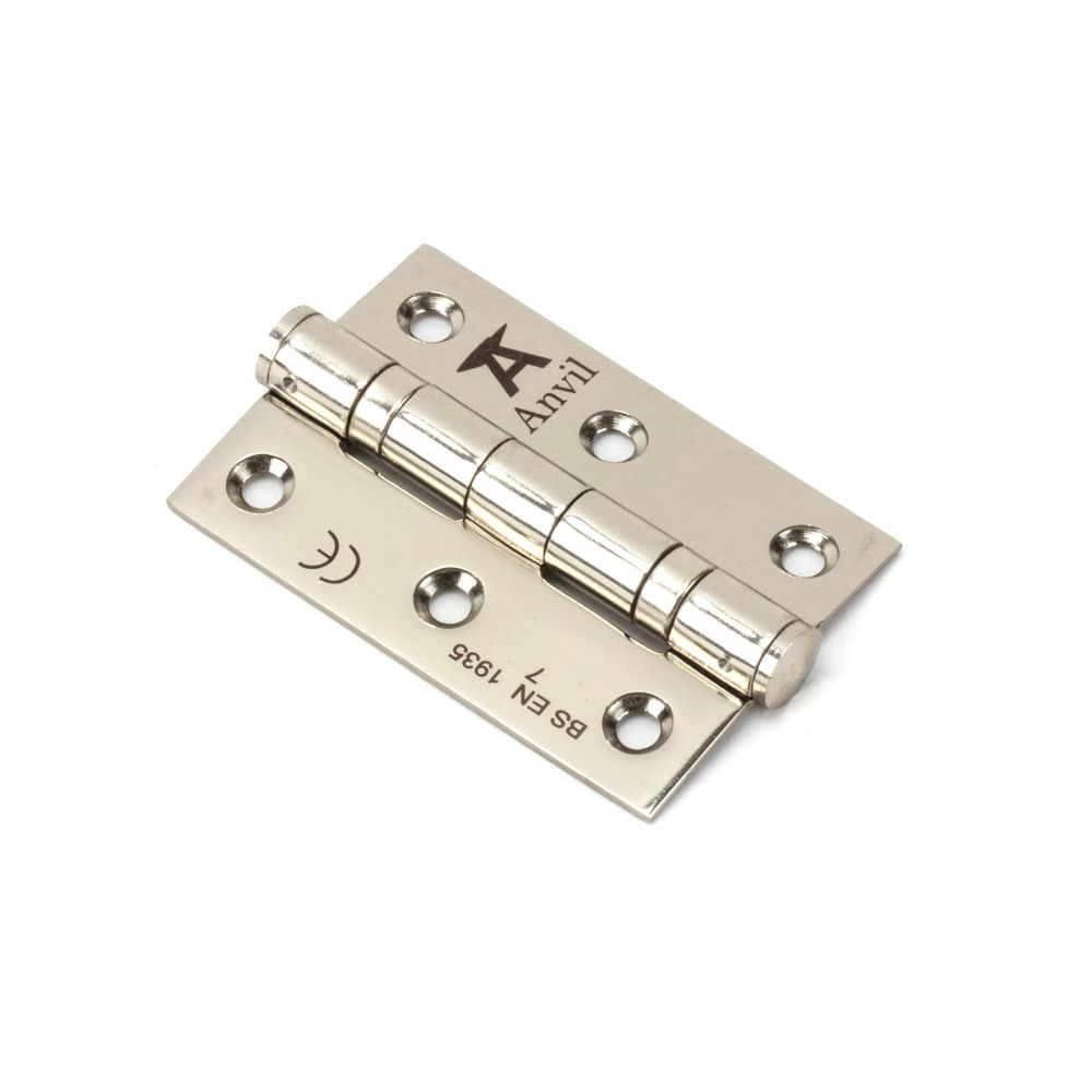 From The Anvil - Polished Nickel 3" Ball Bearing Butt Hinge (pair) ss | Sku. 49581 | Trade Door Handles.