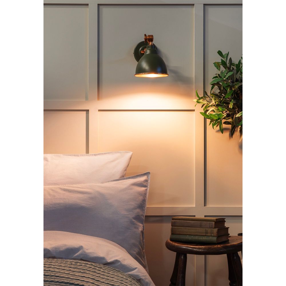 From The Anvil - Smooth Copper Brindley Wall Light in Heath | Sku. 49714SH | Trade Door Handles.