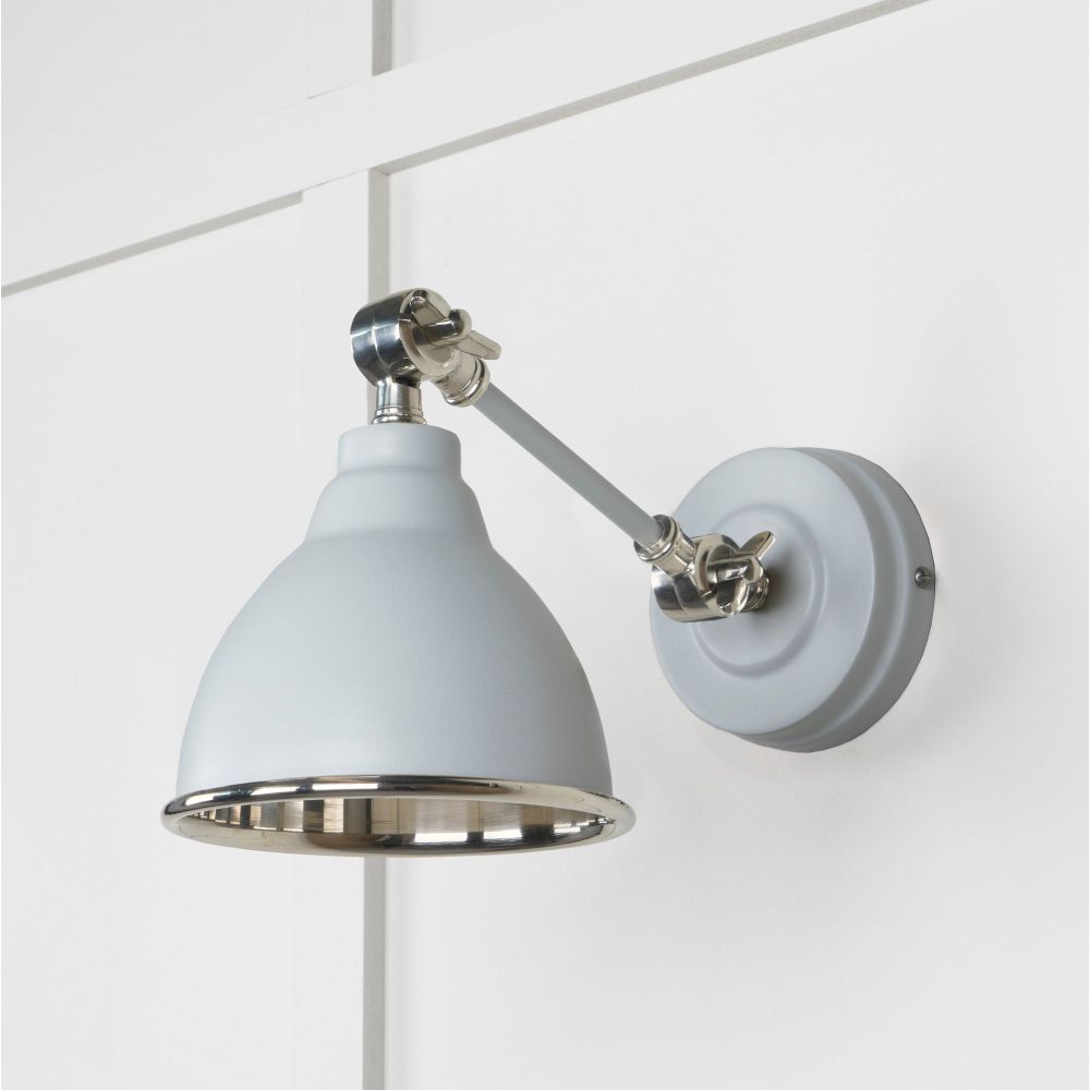 From The Anvil - Smooth Nickel Brindley Wall Light in Birch | Sku. 49715SBI | Trade Door Handles.