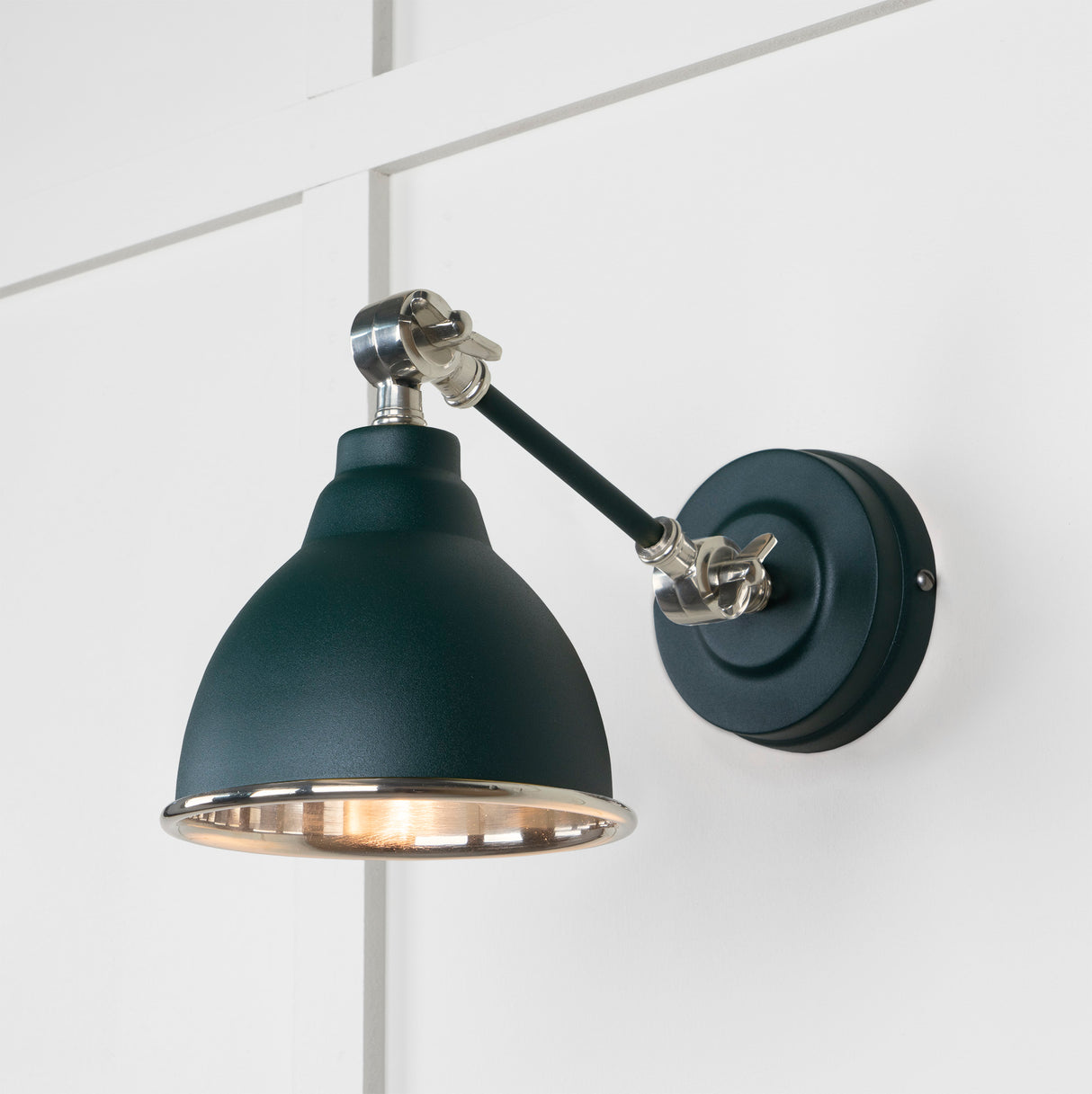 From The Anvil - Smooth Nickel Brindley Wall Light in Dingle | Sku. 49715SDI | Trade Door Handles.