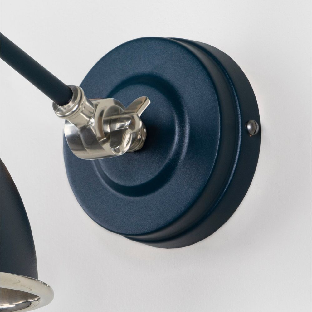 From The Anvil - Smooth Nickel Brindley Wall Light in Dusk | Sku. 49715SDU | Trade Door Handles.