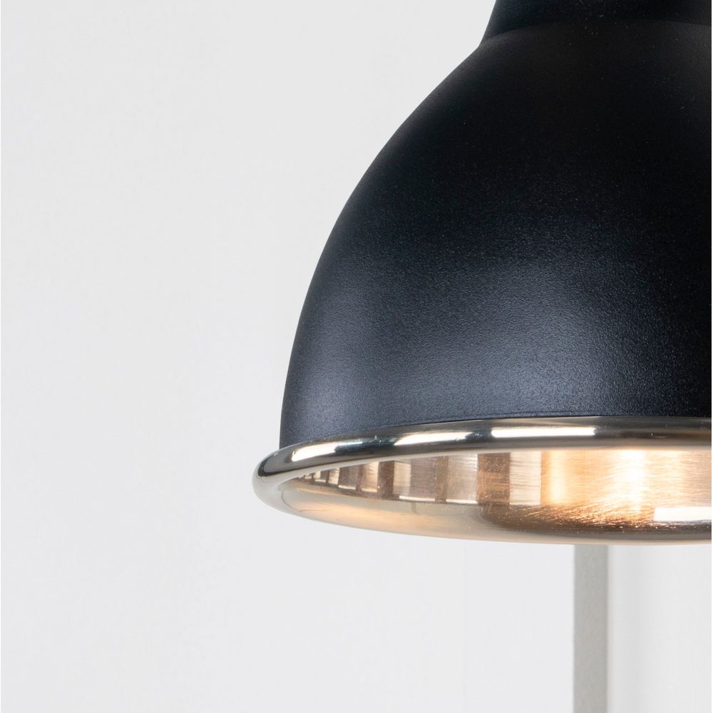 From The Anvil - Smooth Nickel Brindley Wall Light in Elan Black | Sku. 49715SEB | Trade Door Handles.