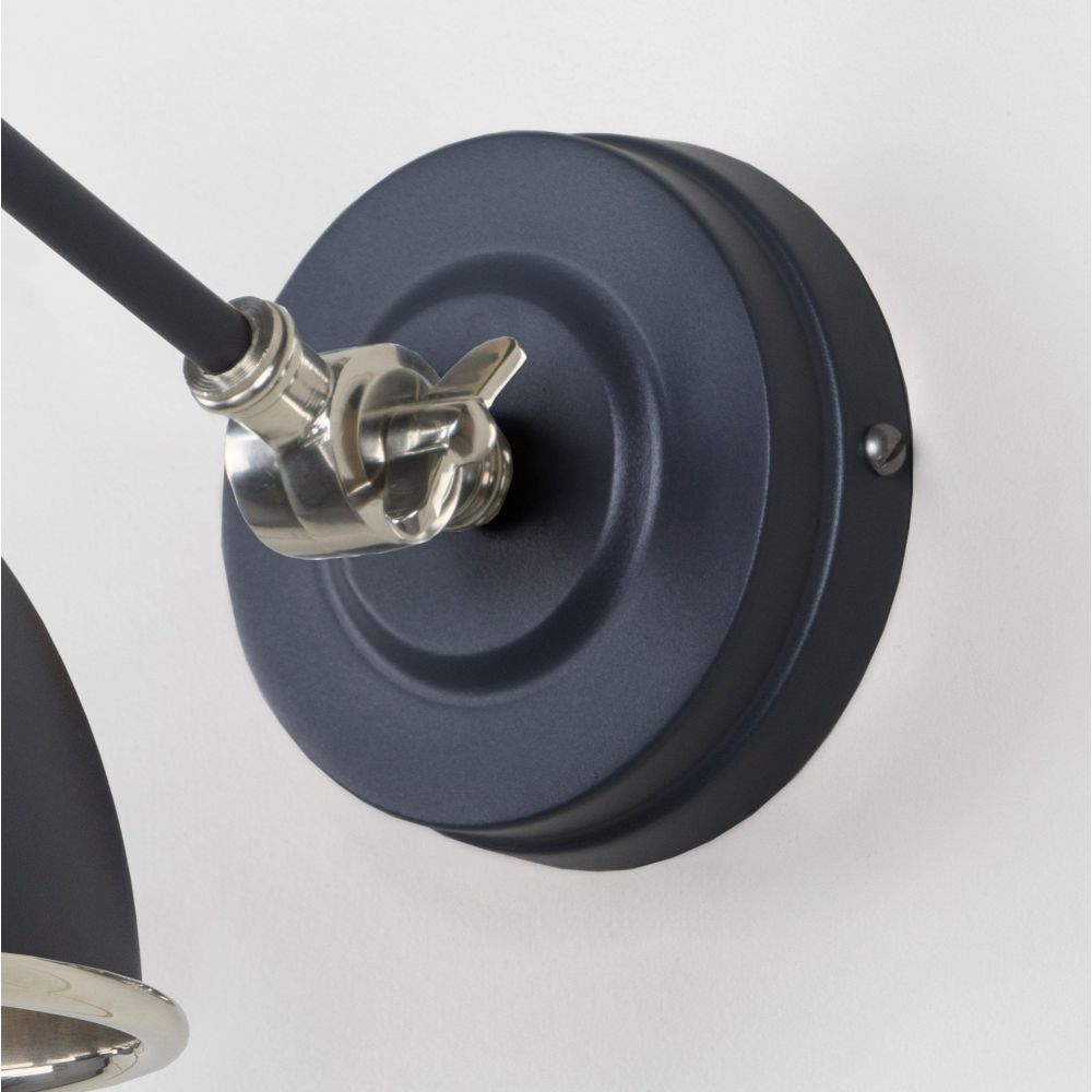 From The Anvil - Smooth Nickel Brindley Wall Light in Slate | Sku. 49715SSL | Trade Door Handles.