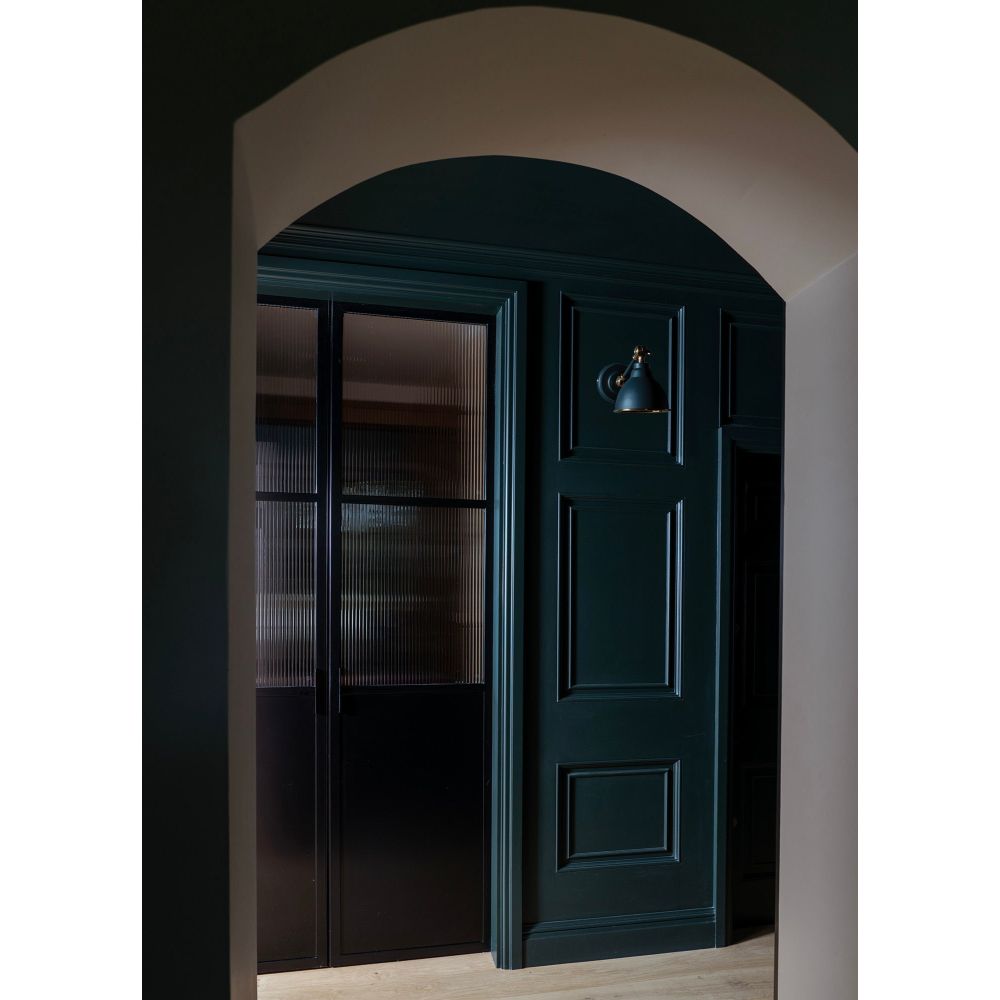 From The Anvil - Smooth Brass Brindley Wall Light in Dingle | Sku. 49716SDI | Trade Door Handles.