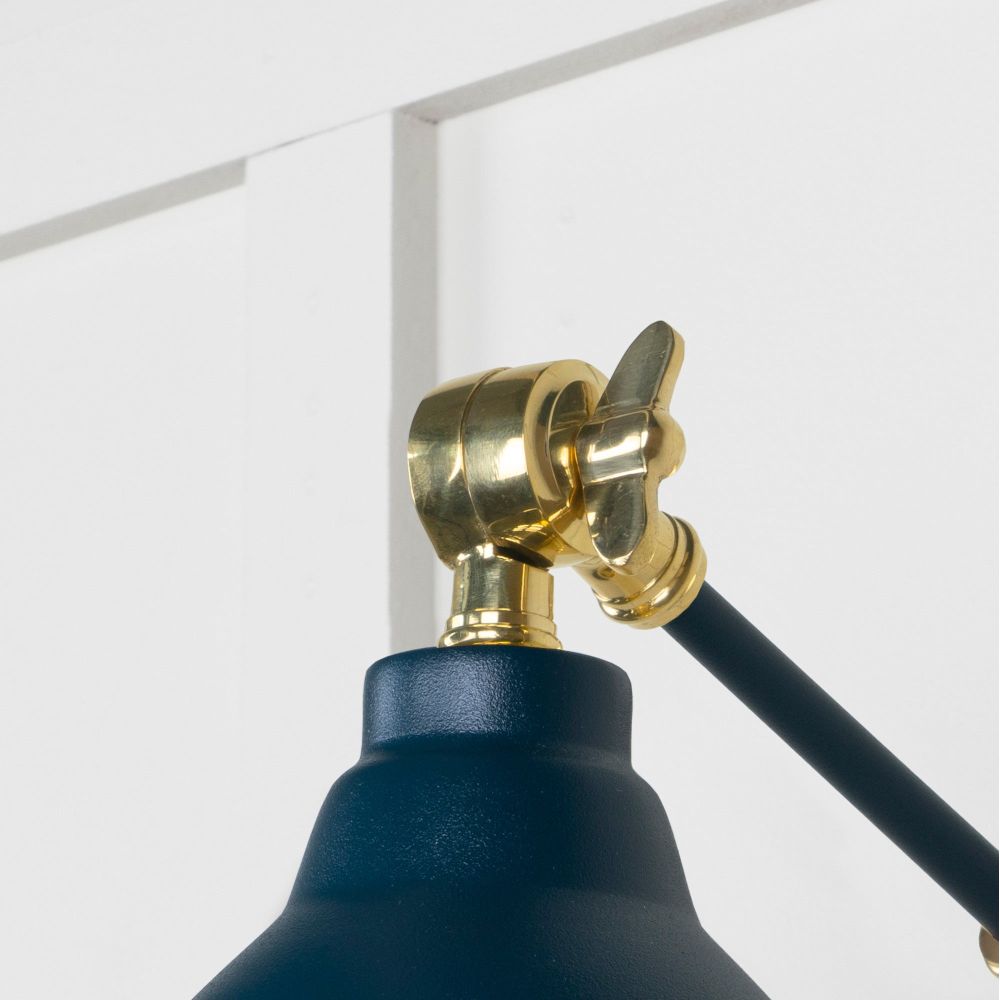 From The Anvil - Smooth Brass Brindley Wall Light in Dusk | Sku. 49716SDU | Trade Door Handles.