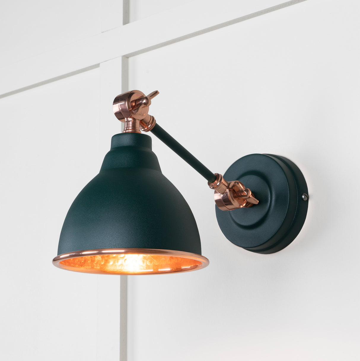 From The Anvil - Hammered Copper Brindley Wall Light in Dingle | Sku. 49717SDI | Trade Door Handles.