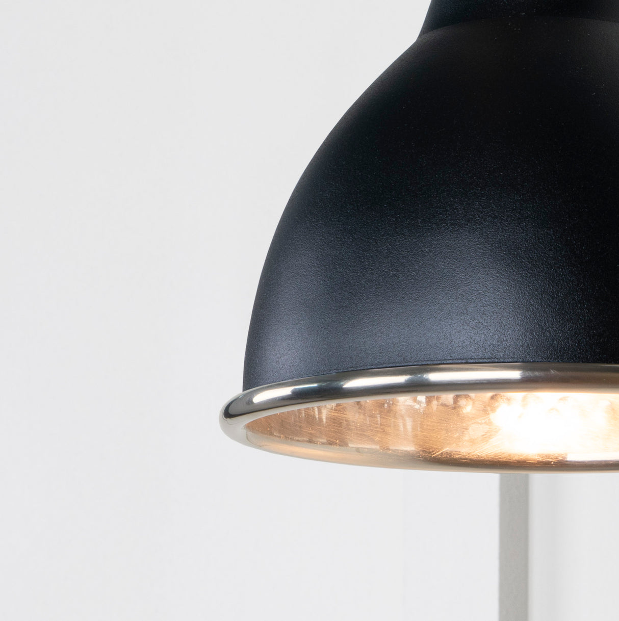 From The Anvil - Hammered Nickel Brindley Wall Light in Elan Black | Sku. 49718SEB | Trade Door Handles.