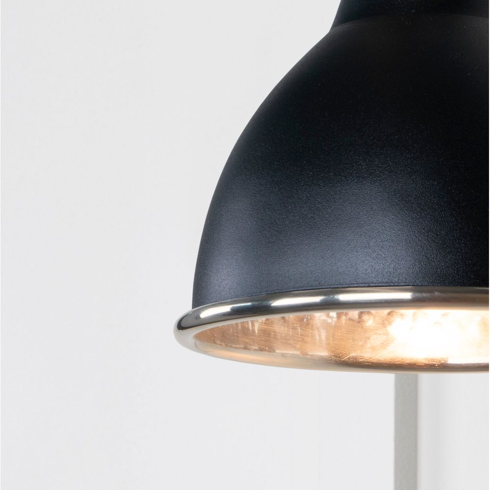 From The Anvil - Hammered Nickel Brindley Wall Light in Elan Black | Sku. 49718SEB | Trade Door Handles.