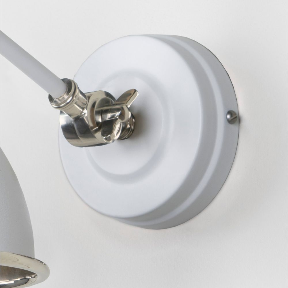 From The Anvil - Hammered Nickel Brindley Wall Light in Flock | Sku. 49718SF | Trade Door Handles.