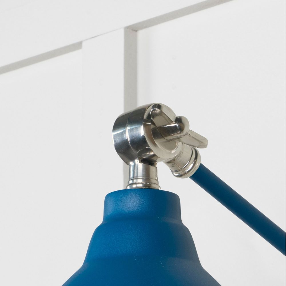 From The Anvil - Hammered Nickel Brindley Wall Light in Upstream | Sku. 49718SU | Trade Door Handles.