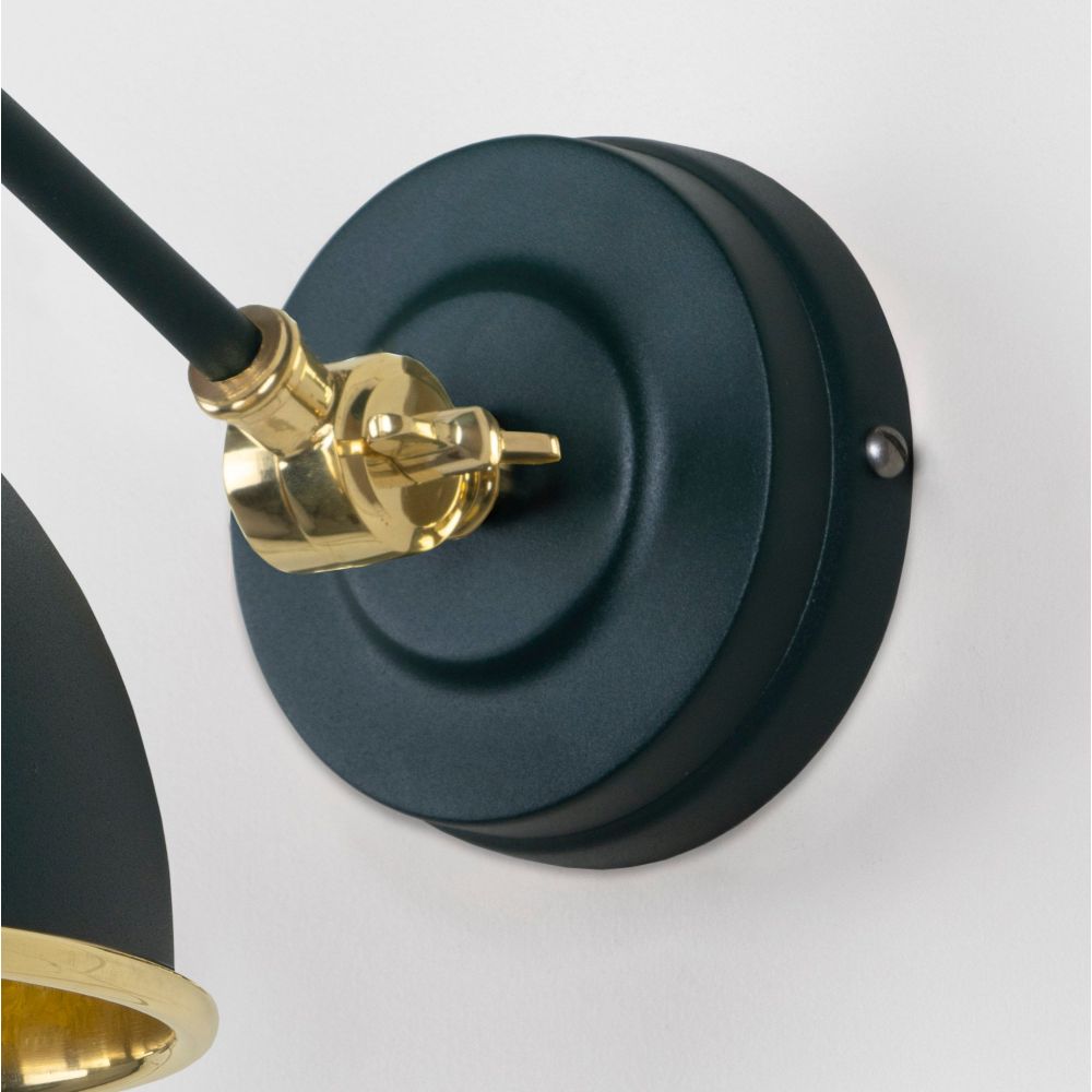 From The Anvil - Hammered Brass Brindley Wall Light in Dingle | Sku. 49719SDI | Trade Door Handles.