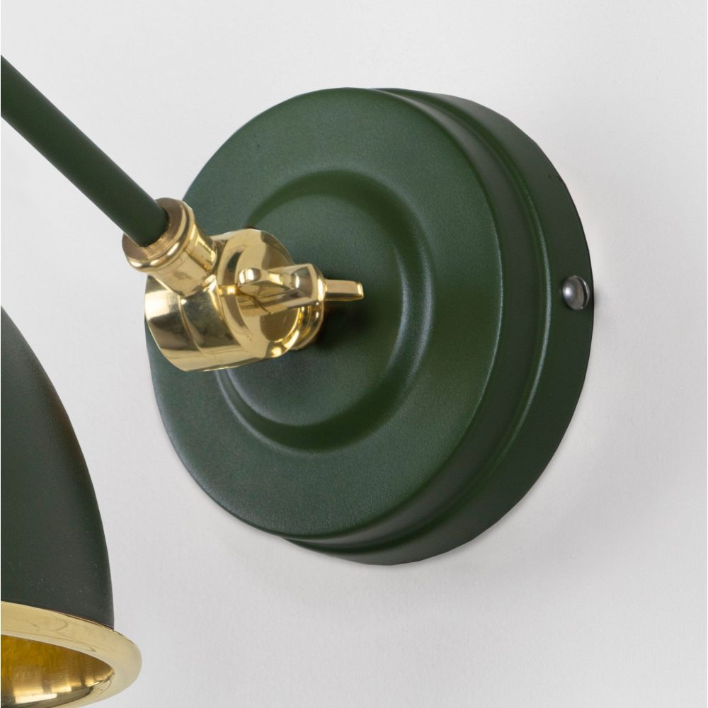 From The Anvil - Hammered Brass Brindley Wall Light in Heath | Sku. 49719SH | Trade Door Handles.