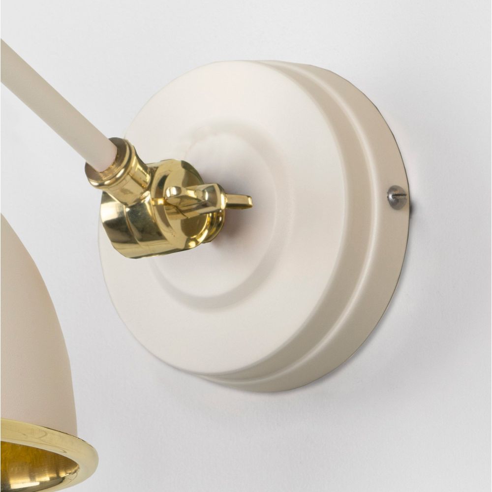 From The Anvil - Hammered Brass Brindley Wall Light in Teasel | Sku. 49719STE | Trade Door Handles.