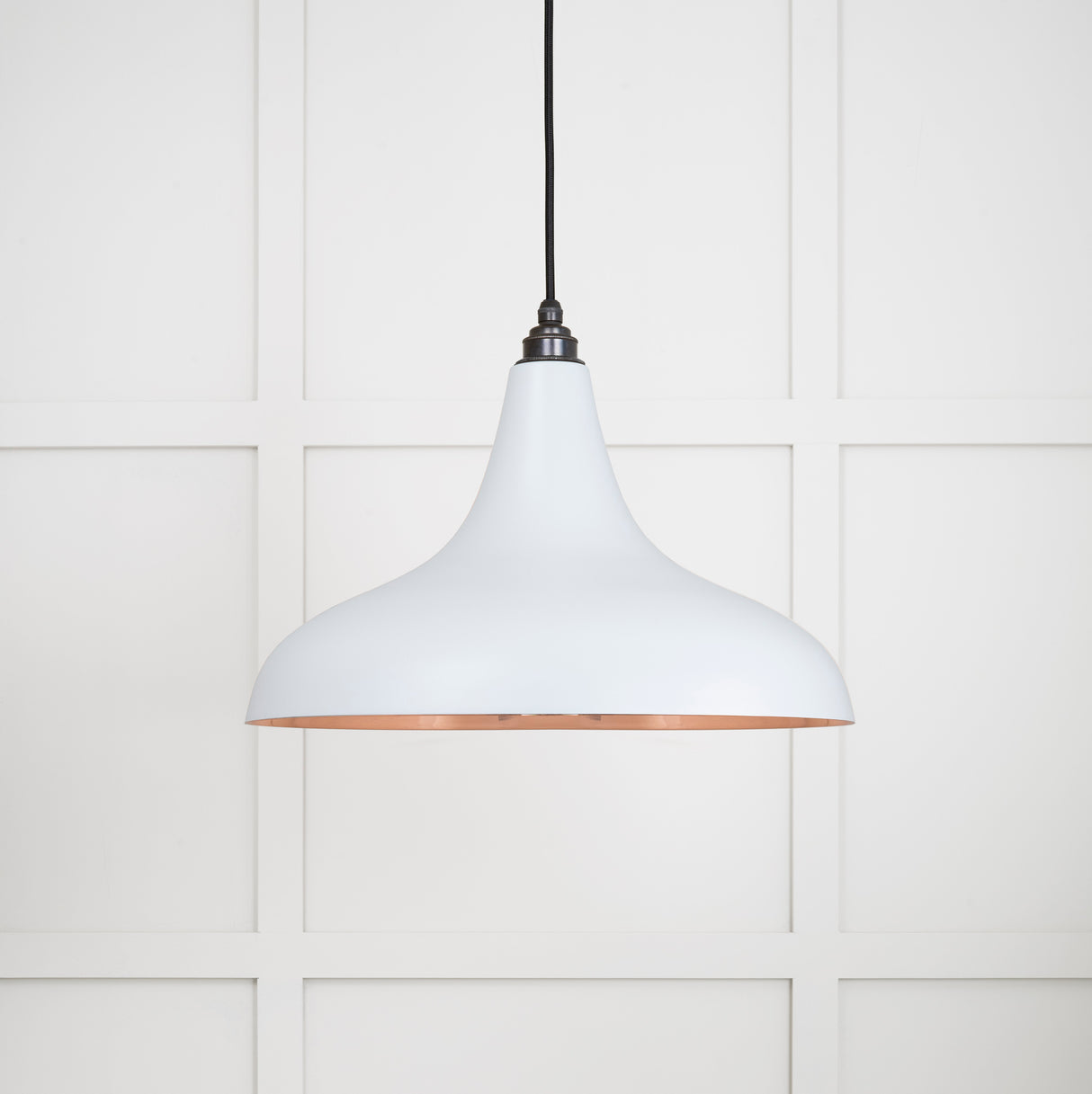 From The Anvil - Smooth Copper Frankley Pendant in Birch | Sku. 49720SBI | Trade Door Handles.