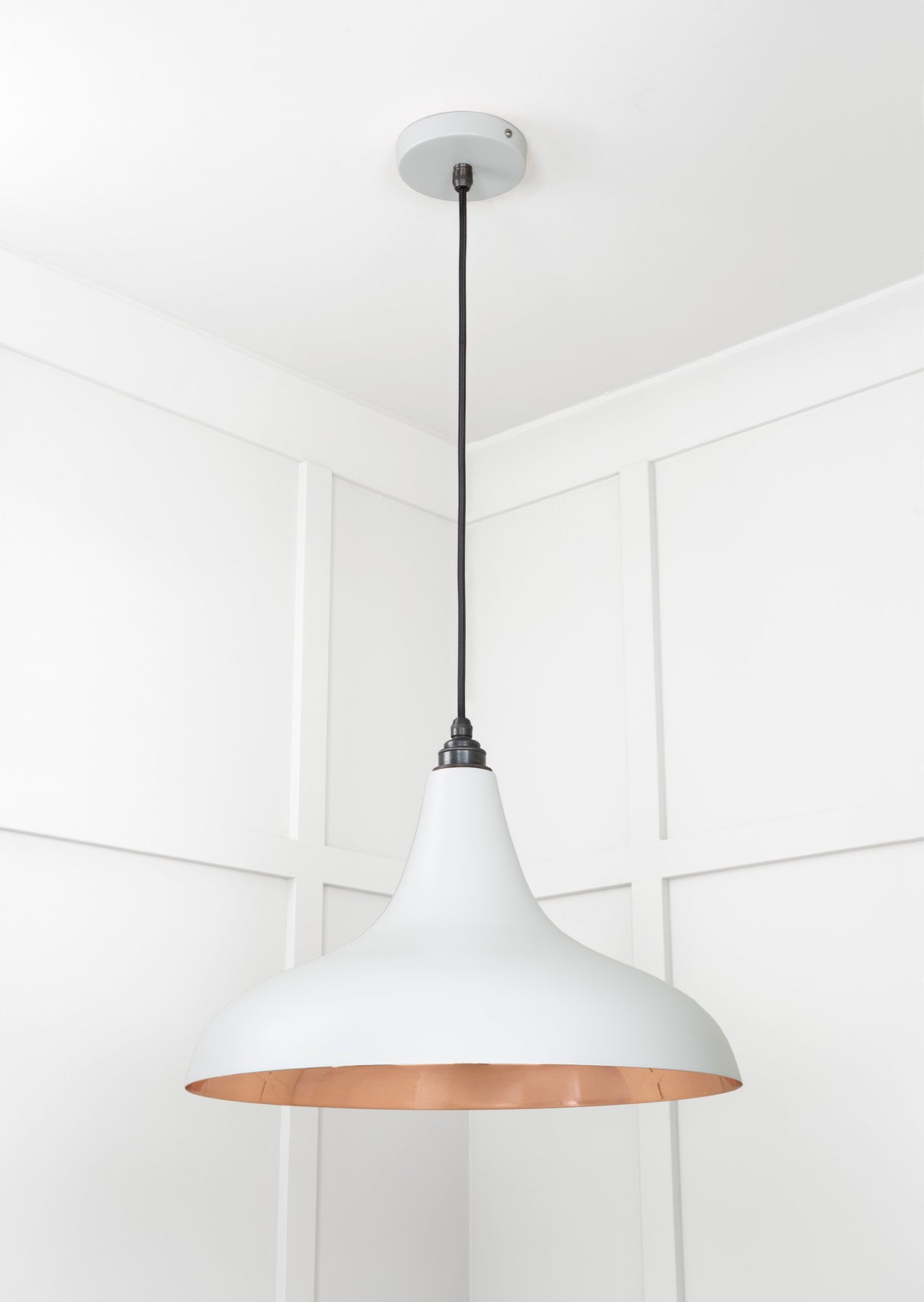 From The Anvil - Smooth Copper Frankley Pendant in Birch | Sku. 49720SBI | Trade Door Handles.