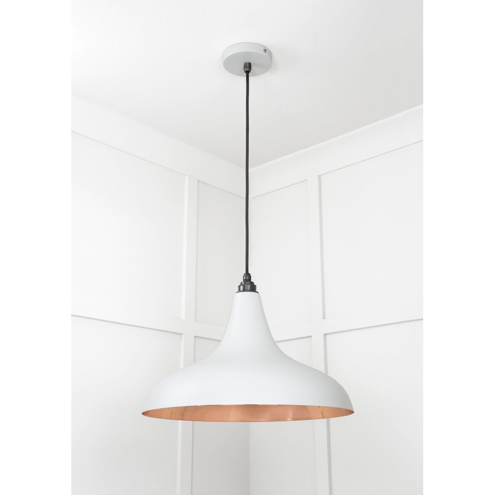 From The Anvil - Smooth Copper Frankley Pendant in Birch | Sku. 49720SBI | Trade Door Handles.