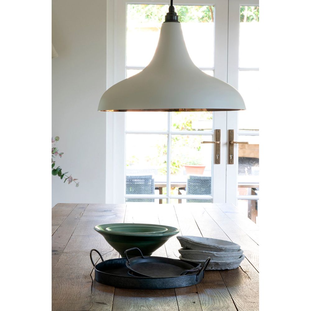 From The Anvil - Smooth Copper Frankley Pendant in Birch | Sku. 49720SBI | Trade Door Handles.