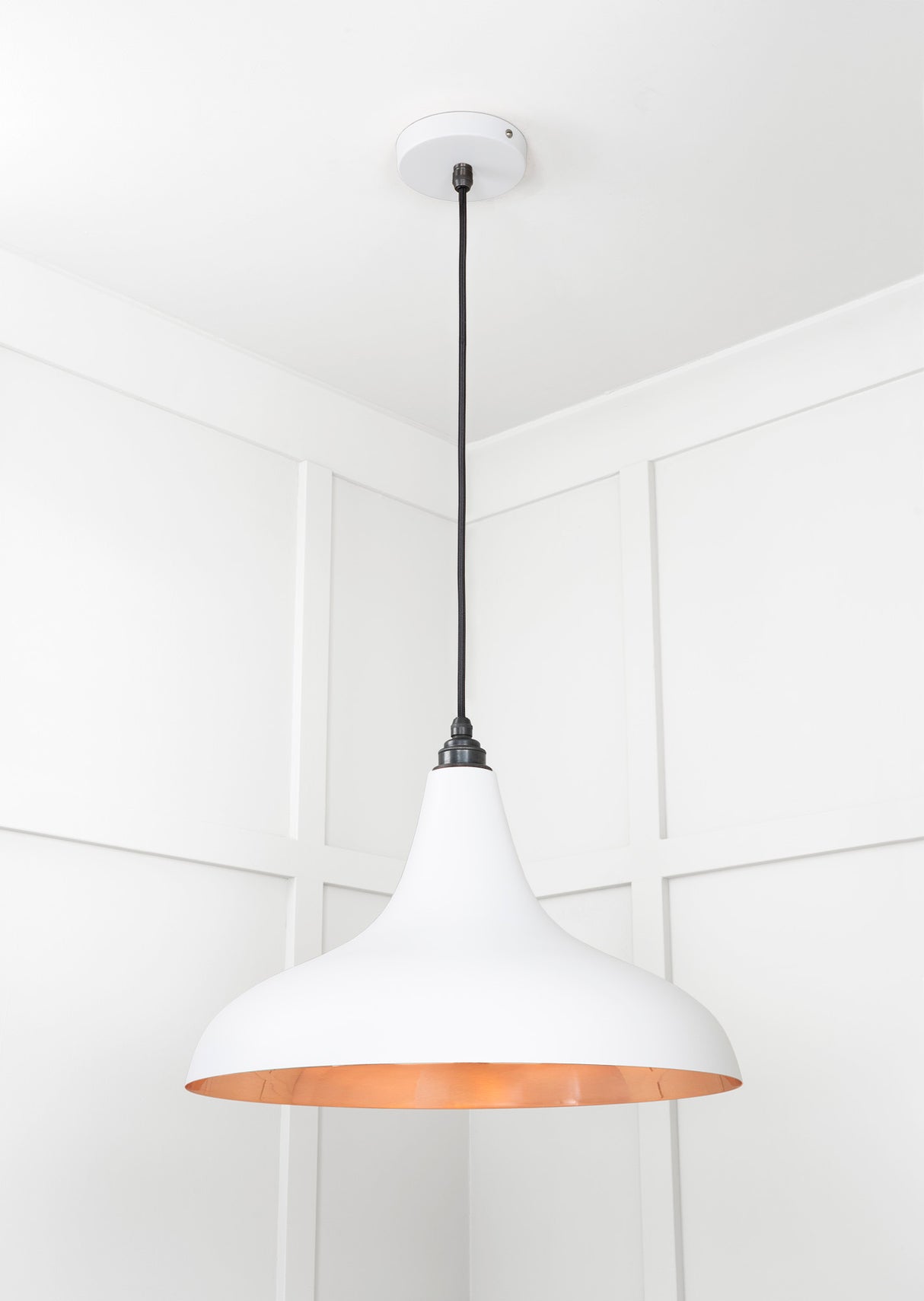 From The Anvil - Smooth Copper Frankley Pendant in Flock | Sku. 49720SF | Trade Door Handles.